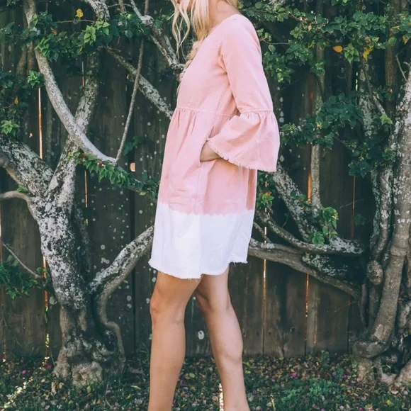 Holding Horses Peach Ombre Dress Fringe Dress - Picture 3 of 7